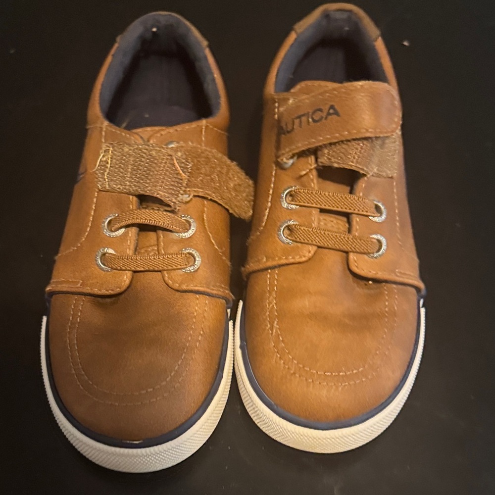 Nautica Toddler Tan Sneakers with Velcro Strap